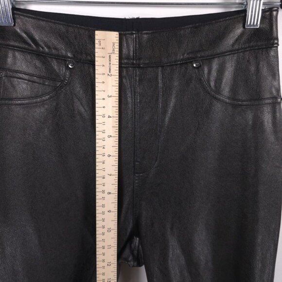 SPANX Faux Leather Black‎ Skinny Leggings Pants Rayon Blend 20282R 25674 SMALL/P - Picture 9 of 13